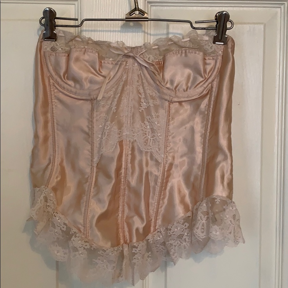VTG French lingerie inspired bustier made in USA